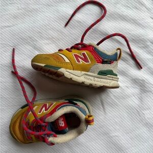 New Balance Kids' Mustard and Red Sneakers